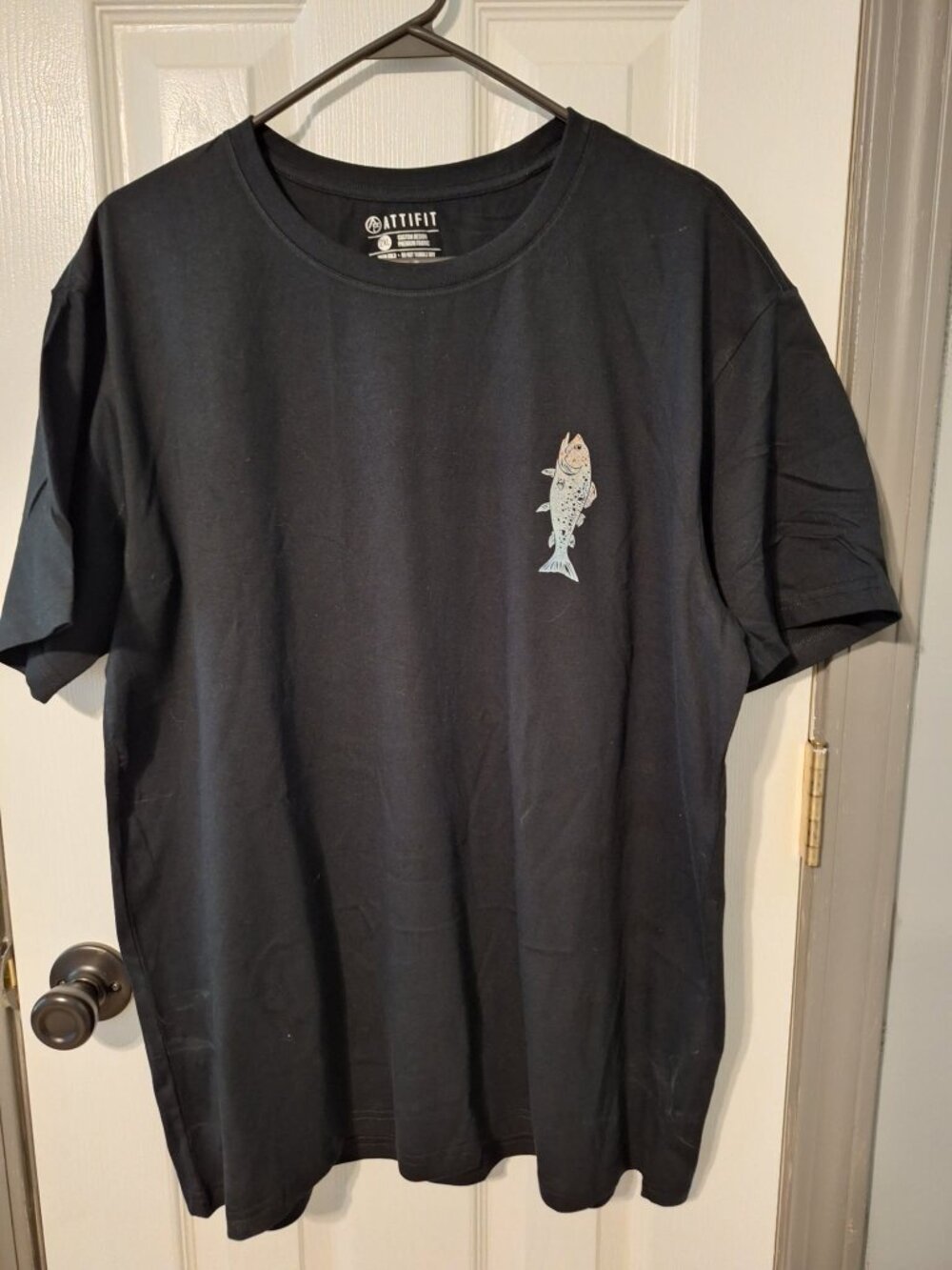 Fish O'Clock Somewhere Black Tee Shirt